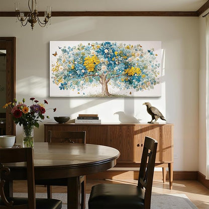 imjiayu Large Wall Art, Tree of Life Wall Art, Abstract Art Wall Decor, Nature Spiritual Tree Canvas Prints, Colorful Modern Paintings Wall Decor Living Room Bedroom Office Hallway Yoga Room 24"x48"