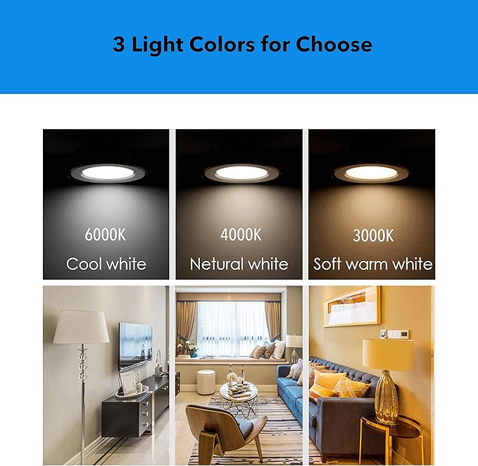 LED Puck Lights Wired Under Cabinet Lighting Dimmable,Recess Mount, Plug In for Display Shelf,Curio,Kitchen Counter Light Fixtures,2.5In Cutout Haogen Retrofit,4000K Natural White,Sliver,3pcs