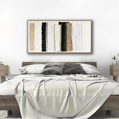 Abstract Canvas Wall Art Decor Maximalist Home paintings Decor Wall Art Prints Modern Framed Wall Decorations Multicolor Overlapping Strips Artwork 20×40 inch for Living Room Wall Bedroom Kitchen Office Decor
