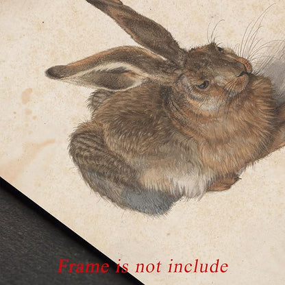 uniro Vintage Rabbit Wall Art Prints Easter Bunny Wall Decor, Neutral R abbit Canvas Oil Painting Poster for Rustic Easter Décor, Country Farmhouse Wall Decor Vintage rabbit Art Pictures for Bedroom Gallery Office Bathroom Decor( 8" x 10"-UNFRAMED)