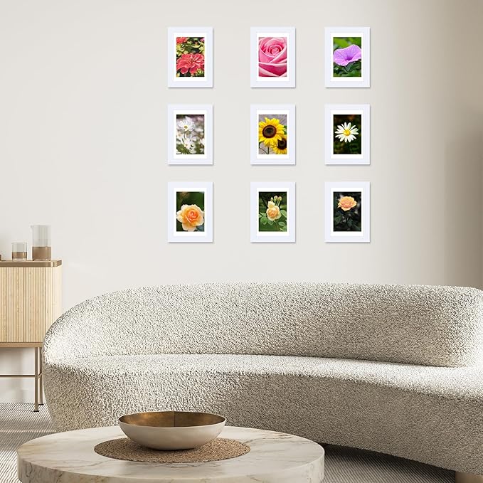 JCJMY 12 Packs 4x6 Picture Frames Bulk, Display 3.5x5 with Mat or 4x6 Without, White Gallery Frame Set, 4 by 6 Frames Bulk Set of 12, Collage Wall Decor Photo Frame Set for Wall and Tabletop, White