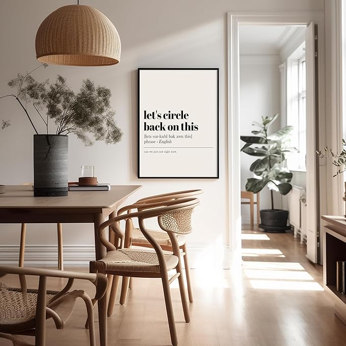 Poster Master Dictionary Art Poster - Definition of Let's Circle Back On This Print - Typography Art - Gift for Boss & Colleagues - Funny Decor for Office, Workplace or Dorm - 11x14 UNFRAMED Wall Art