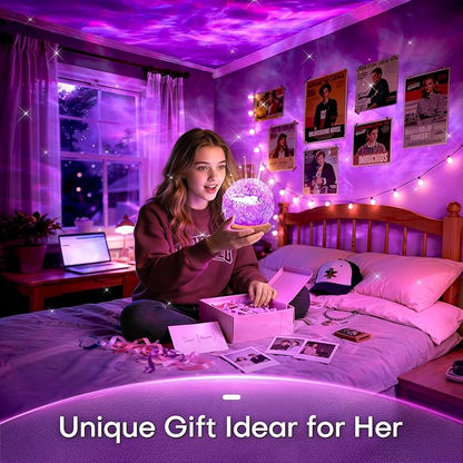 Mubarek Ambient Lighting, 216 Modes Mood Lighting, 3-in-1 Sunset Lamp & Ocean Lamp & Northern Lights Projector with Remote, Mothers Day Gift Ideas, Room Lights for Bedroom,13 Year Old Teen Girl Gifts