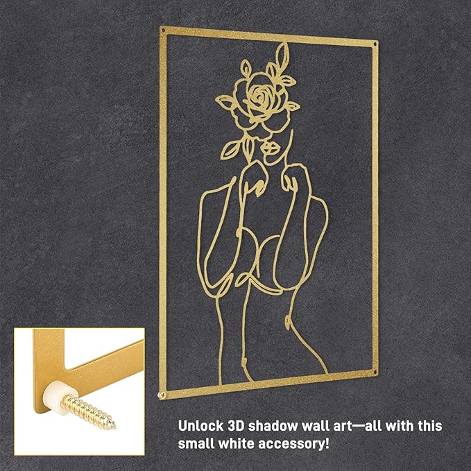 GOKURVG Wall Decor 3pcs Wall Art Modern Wall Sculpture Wall Decor for Living Room Wall Art Decor Abstract Wall Decor Decorative Wall Hanging Decor for Indoor Wall Décor Gold