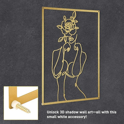 GOKURVG Wall Decor 3pcs Wall Art Modern Wall Sculpture Wall Decor for Living Room Wall Art Decor Abstract Wall Decor Decorative Wall Hanging Decor for Indoor Wall Décor Gold