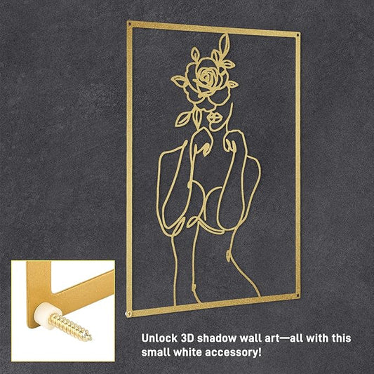 GOKURVG Wall Decor 3pcs Wall Art Modern Wall Sculpture Wall Decor for Living Room Wall Art Decor Abstract Wall Decor Decorative Wall Hanging Decor for Indoor Wall Décor Gold