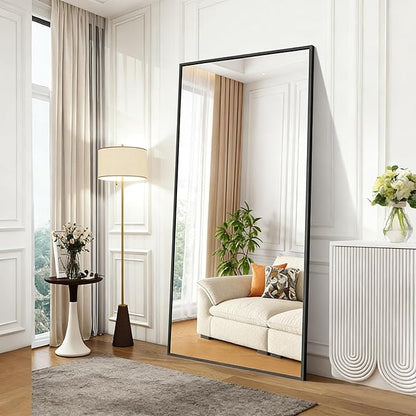 KOCUUY Black Bathroom Mirrors for Wall, 72x36 Large Rectangle Mirrors for Bathroom Sink, Oversized Wall Mirror Black Metal Framed Decor for Living Room, Farmhouse, Entryway, Hang Horizontal/Vertical