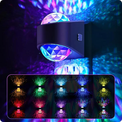 Night Lights Plug into Wall, Star Projector for Bedroom, Night Light Projector for Kids, 9-Color RGB Galaxy Nightlight with Dusk to Dawn Sensor for Bathroom, Home Gaming Room Decor, Home Decor
