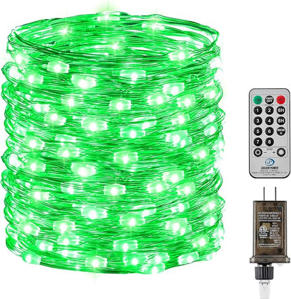 Minetom Fairy Lights with Remote, 66 Feet 200 Led Firefly String Lights Plug in for Bedroom Home Wall Ceiling Christmas Tree Wreath Craft Wedding Party Indoor Outdoor Decoration,Green