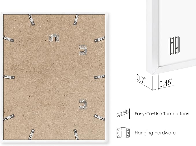 HAUS AND HUES Standalone White Aluminum Frame Set of 3-16x20