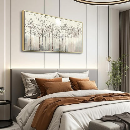 hyidecorart Natural Wood Framed Canvas Wall Art For Living Room Large Wall Decorations For Bedroom Room Office Wall Decor Abstract Scenery Wall Painting Prints Pictures Artwork Home Boho Wall Decor