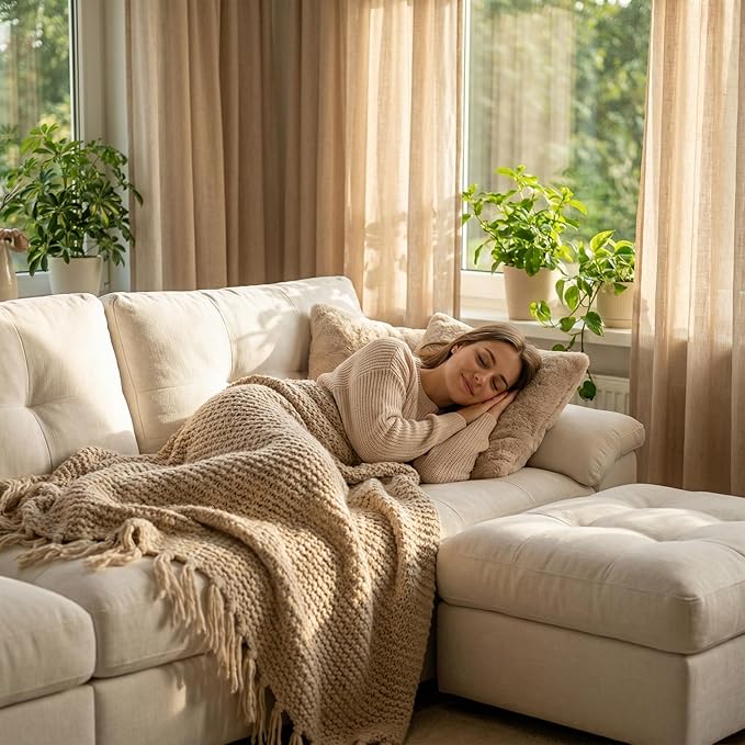 Oversized Modular Sectional Sofa with Storage, Modern Deep Seat Cloud Couch for Living Room, L-Shaped Large Sectional Couch, 3 Seater, Beige