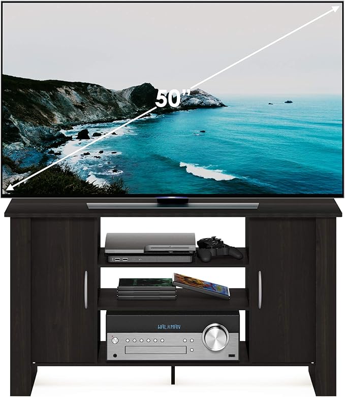Furinno Econ TV Stand Entertainment Center, Espresso