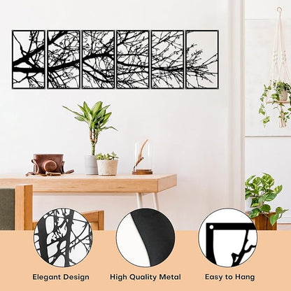 Rajukit Large Metal Wall Art Sculpture,Tree of Life Design,Rust-Resistant Indoor/Outdoor Wall Decor for Living Room,Bedroom,Hallway,Modern Home Decor