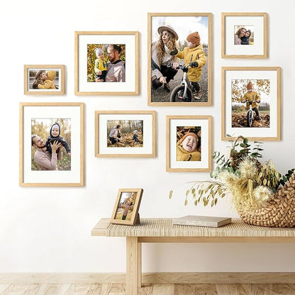 Yaetm Minimalist 20x30 Oak Wood Frame for Poster, Natural Solid Wood 20x30 Picture Frame for Wall, Lightweight, Wall Decor for Office, Gallery & Home (Single, Oak)