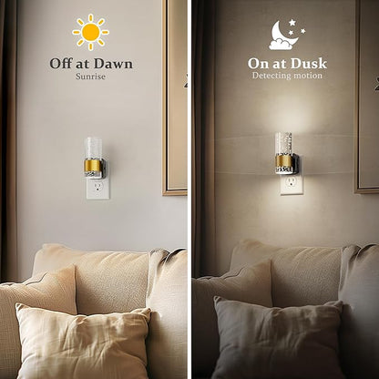 JandCase Night Light, Night Lights Plug into Wall, Dimmable LED Night Light with Adjustable Brightness, Automatic Night Lights Plug in with Auto Light Sensor, 5000K for Bathroom Hallway Decor-1 Pack