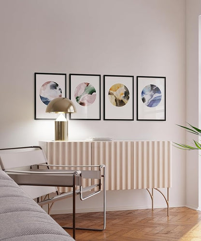 HAUS AND HUES 18x24 Black Oak Frame Set of 4 - Poster Holders with Rustic Wooden Finish