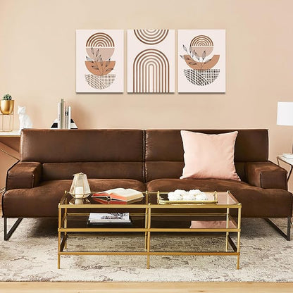 DZRWUBHS Boho Wall Decor Canvas Art Set - Living Room, Bedroom, Office - Abstract Line Paintings - 3 Piece Set - 12x16