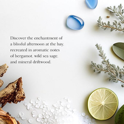 Chesapeake Bay, Reed Diffuser, 5.7oz, Serene Waters Scent, Mood Evoking, Sea Glass-Inspired Jar, Room Filling Fragrance Made with Essential Oils, Coastal Fragrance for Home Décor or Gifting