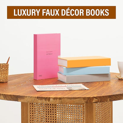 PROBENEX ICON Large | 4 PCS Faux Decorative Books for Home Decor | Not Real Books (Cardboard Boxes) | Coffee Table, Shelf Styling & Modern Aesthetic Accent Pieces for Living Room