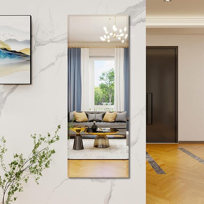 wall Mirror Full Length,56X21FullL ength Mirrorwallmounted,Bedroom/wall/Bathroom/Makeup Area/Cloakroom (56 * 21 Inch)