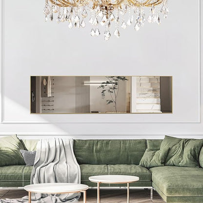 NEWBULIG Full Length Mirror, Full Body Floor Mirror with Aluminum Alloy Thin Frame, Wall or Standing Mirror for Bedroom, Living Room, Dressing Room