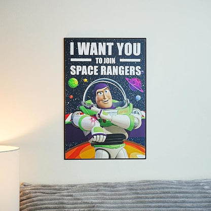 Silver Buffalo Disney Toy Story Buzz Lightyear 13 x 19 Inch Hanging Wood Wall Art