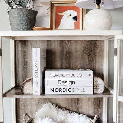 PROBENEX Mono Large | 4 PCS Faux Decorative Books for Home Decor | Not Real Books (Cardboard Boxes) | Coffee Table, Shelf Styling & Modern Aesthetic Accent Pieces for Living Room, Office