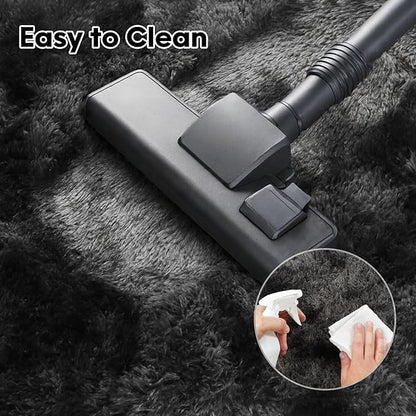 6x9 Rugs for Living Room, Rugs for Bedroom,Plush Fluffy Carpet, Non-Slip Upgrade Dark Grey Rug,Can Also be Used in Home Decor Aesthetics,Kids Rooms and Dorm Rooms.