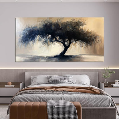 Canvas Wall Art Decor Large Modern Abstract Art Wall For Living Room Black Tree Of Life Wall Art Black Abstract Minimalist Wall Art Canvas Prints Art Work For Home Kitchen Office Wall Decor 29" X 58"