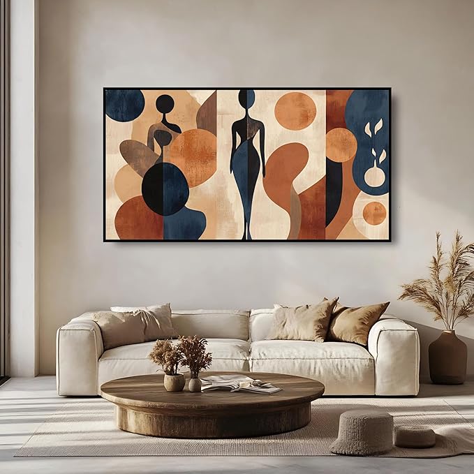 Extra Large Wall Art for Living Room Above Couch Bedroom Office, Beige Abstract Modern Luxury Framed Crystal Porcelain Wall Decor, Waterproof Easy Clean Artwork for Home Hotel Restaurant Spa 29x58 Inch