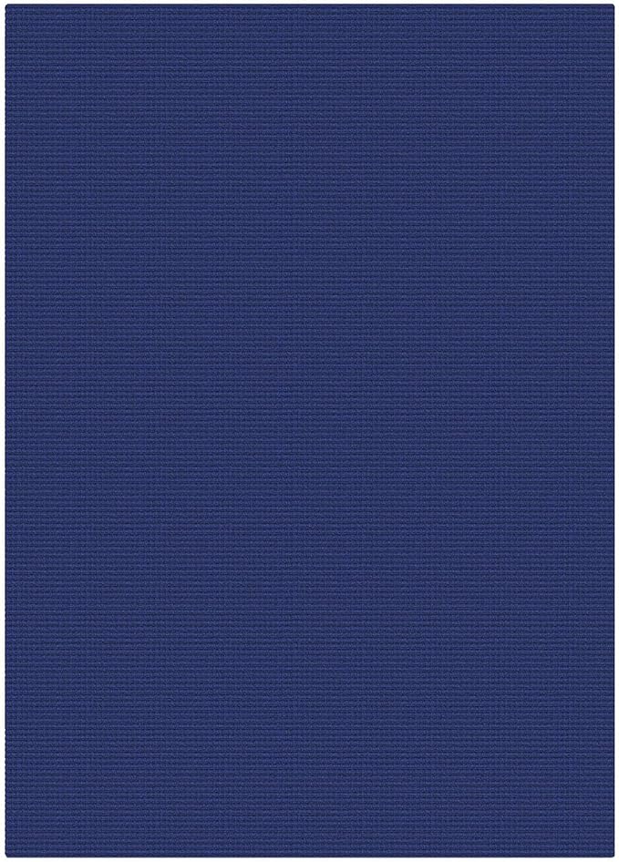 KOZYFLY Washable 5x7 Living Room Rug, Non Slip Woven Area Rugs, Braided Floor Carpet for Entryway, Kitchen, Bedroom, Dining Room, Office, Cotton Rug Indoor Decor, Royal Blue/Navy