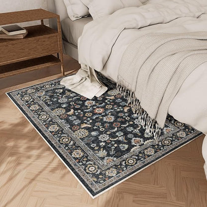 Washable Small Area Rugs for Kitchen: Door Mat Indoor Entrance 2x3 Throw Rug Stain Resistant Non-Slip Low Pile Soft Carpets for Entryway Front Door Indoor Entrance Entry Bedroom