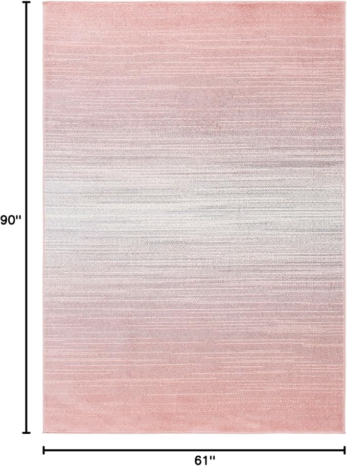SAFAVIEH Adirondack Collection Area Rug - 5' x 7', Blush & Grey, Modern Design, Non-Shedding & Easy Care, Ideal for High Traffic Areas in Living Room, Bedroom, Dining Room (ADR183U-5)