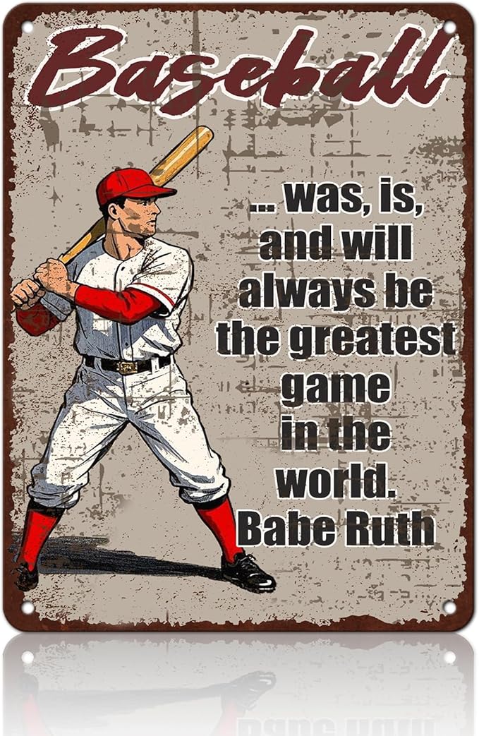 Baseball Was Is and Will Always Be the Greatest Game in the World Metal Tin Sign 12x16 Inch Baseball Poster Baseball Tin Sign Home Kitchen Garden Bar Pub Restaurant Are Wall Decor