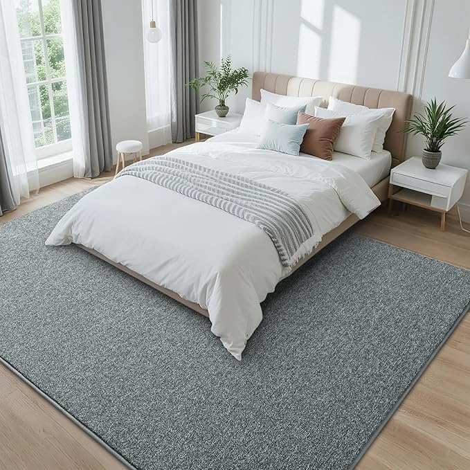 5x7 Area Rugs for Bedroom Living Room, Grey Green Soft Low-Pile Modern Indoor Thickened Memory Foam Non-Slip Washable Carpets for Kids Dorm Home Decor Rug