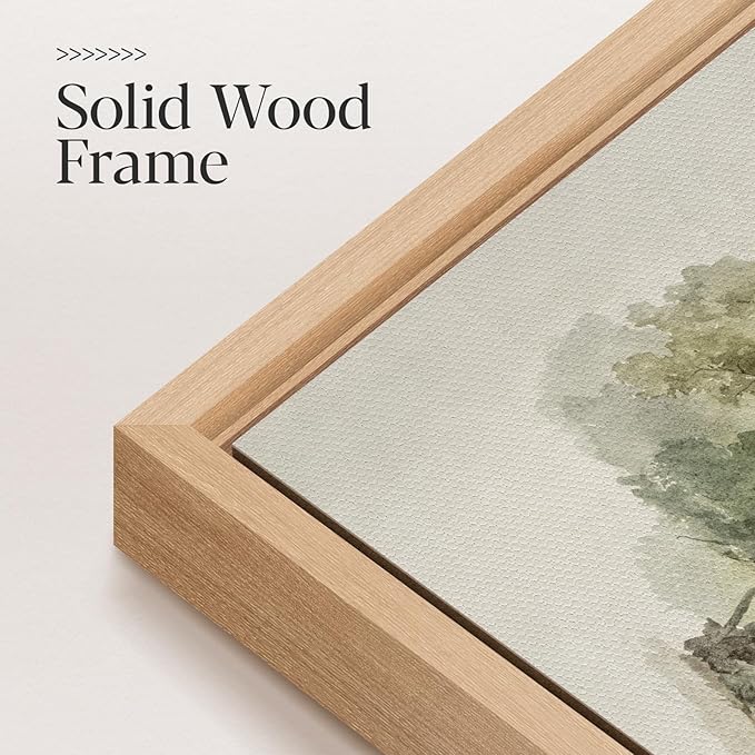 Bzstyleart Large Wood Framed Wall Art Landscap Room Decor Aesthetic