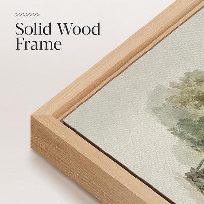 Bzstyleart Large Wood Framed Wall Art Landscap Room Decor Aesthetic