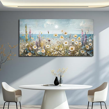 KELIYUAN Large Canva Wall Art For Living Room Farmhouse Wall Decor For Bedroom Office Decorations Abstract Paintings Flowers Landscape Wall Pictures Artwork Modern Aesthetic Room Home Decor 24x48In