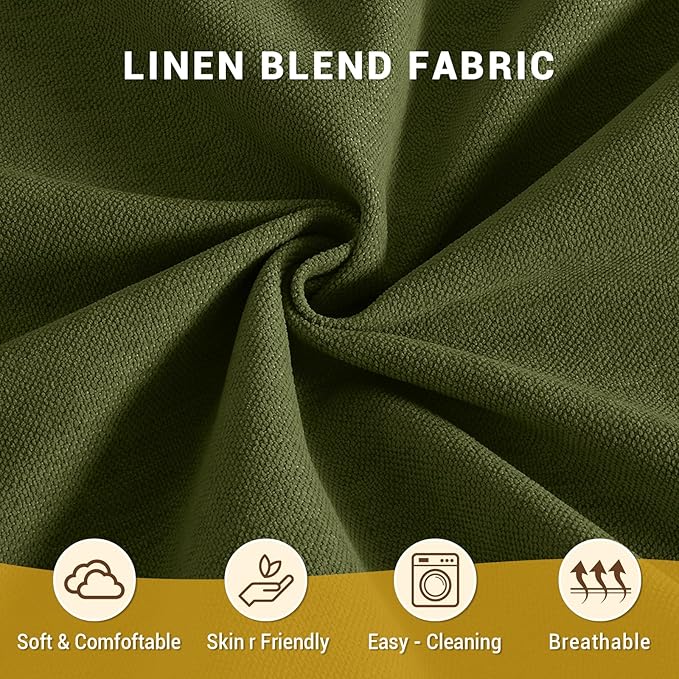 Cloud Modular Couch for Living Room,L Shape Linen Blend Sofas,Modern Deep Seat Cloud Sofas,Convertible Comfort Down Filled Sectional Couches,Removable Washable Cushion Covers,Green