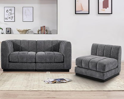 Morden Fort Oversized Sofa Couch Extra Deep Couch Modular Convertible Sectional Sofa Set Comfy Modern Sofas Couches for Living Room Apartment Bedroom Chenille