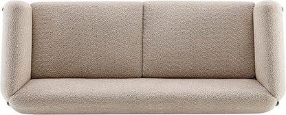 Christopher Knight Home Almab 82 Inches Sofa Couch, Cozy Boucle Upholstered 3-Seater Sofa, Wood Frame Couch, Comfy Couches for Living Room and Office, Modern Sofa, Lounge Seating, Almond