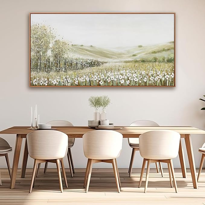 Framed Canvas Wall Art Decor Natural Wall Decorations Home Decor Wall Art Prints Mountain Wilderness Landscape Large Size Artwork for Living Room Bedroom Kitchen Office Decor 29"×58"
