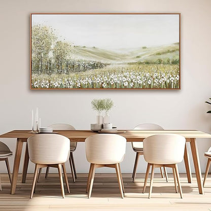 Framed Canvas Wall Art Decor Natural Wall Decorations Home Decor Wall Art Prints Mountain Wilderness Landscape Large Size Artwork for Living Room Bedroom Kitchen Office Decor 29"×58"