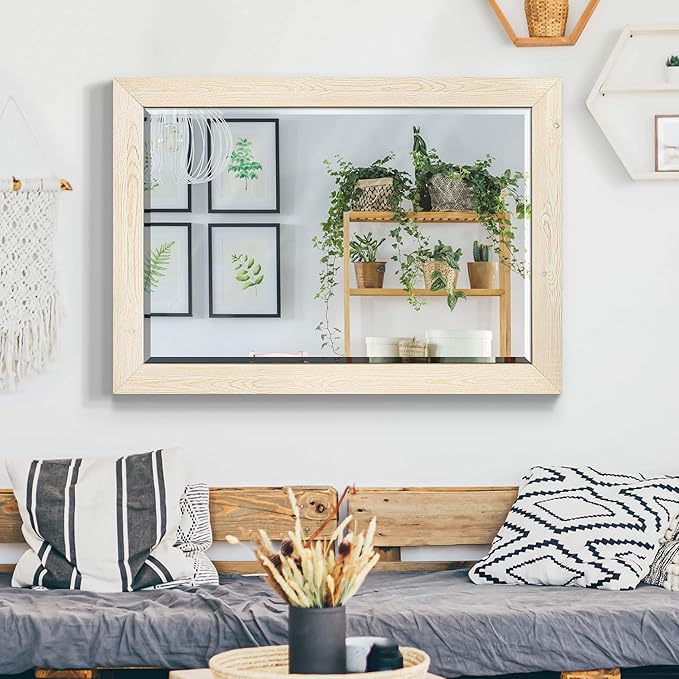 Barnwood Wood Full Length Mirror - Distressed White (AR1-L01)