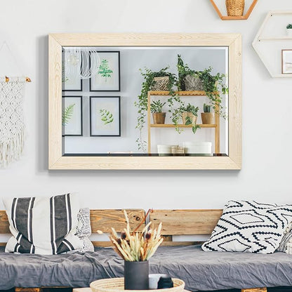 Barnwood Wood Full Length Mirror - Distressed White (AR1-L01)