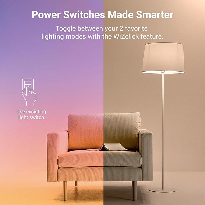HALO 6 in Smart Wi-Fi Canless LED Recessed Downlight Connected by WiZ Pro with Adjustable Gimbal, Dimmable Full Color Changing, SpaceSense Motion Detection, Smart Home Compatible - RAWZC610