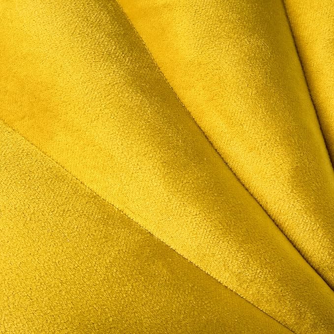 Ashler 3D Throw Pillows Shell Shaped Accent Throw Pillow, Soft Velvet Insert Included Cushion for Couch Bed Living Room, Pack of 1, Yellow, 18 X 13 inches
