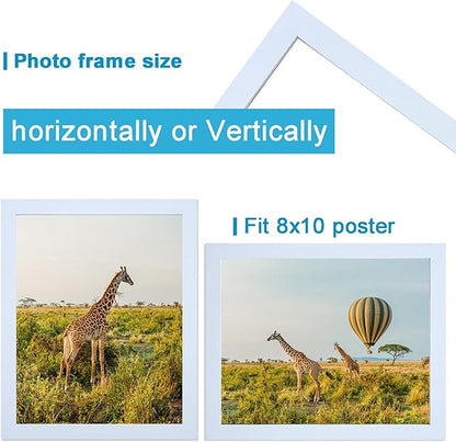 8x10 Picture Frame Set of 3, 8x10 Photo Frame for Wall Display, 8 x 10 Poster Frame White, Display Frame for Vertical or Horizontal, best gift