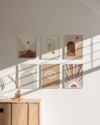 HAUS AND HUES White Oak Wood 9x12 Picture Frames - Set of 9, Modern Frames for Posters and Wall Display